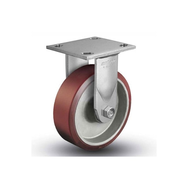 Colson 4 Series Rigid Plate Caster 4.06108.939 - Mold-On Polyurethane 6" Dia. 1200 Lb. Cap.